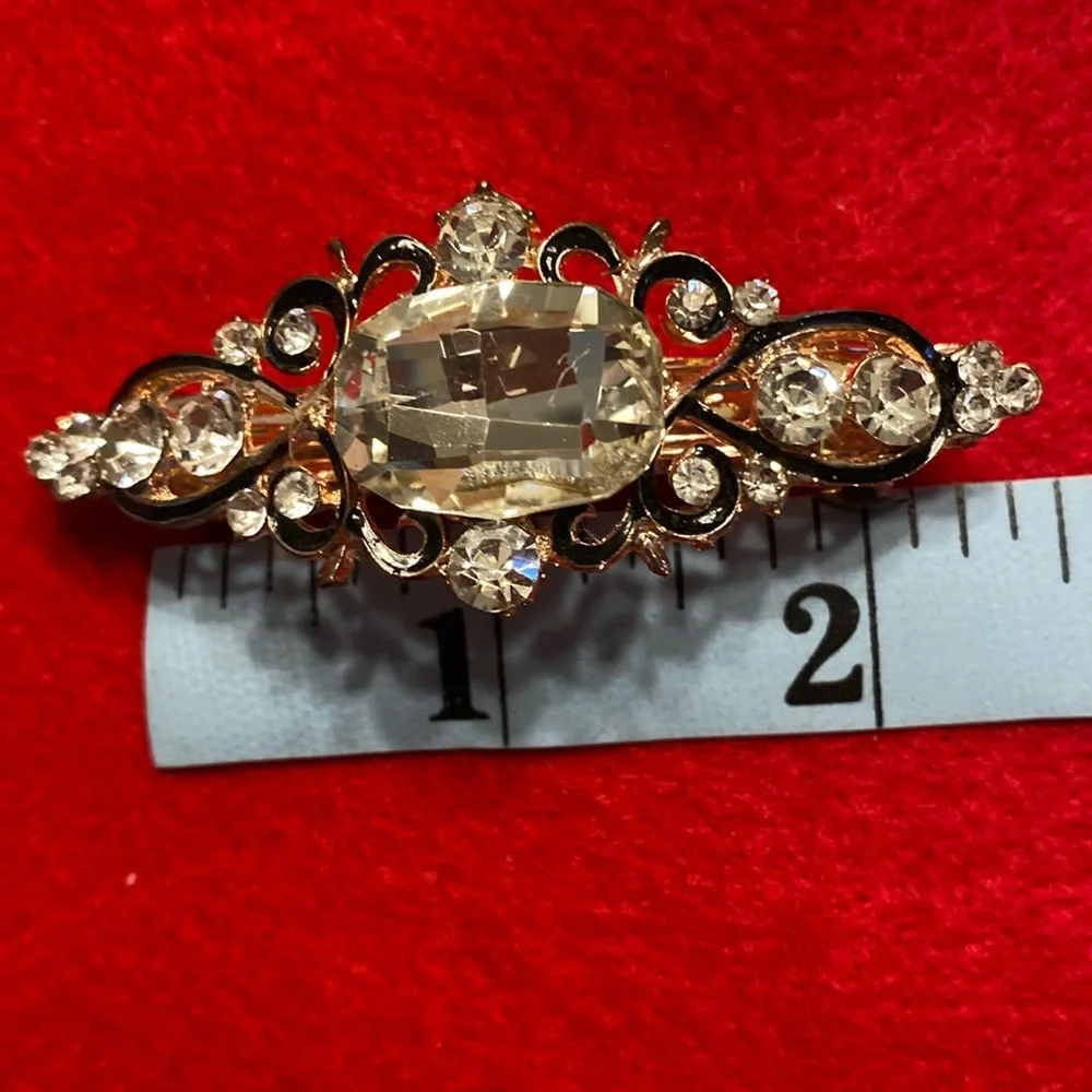 Pink Victoria's Secret rhinestone bobby pins and rhinestone barrette